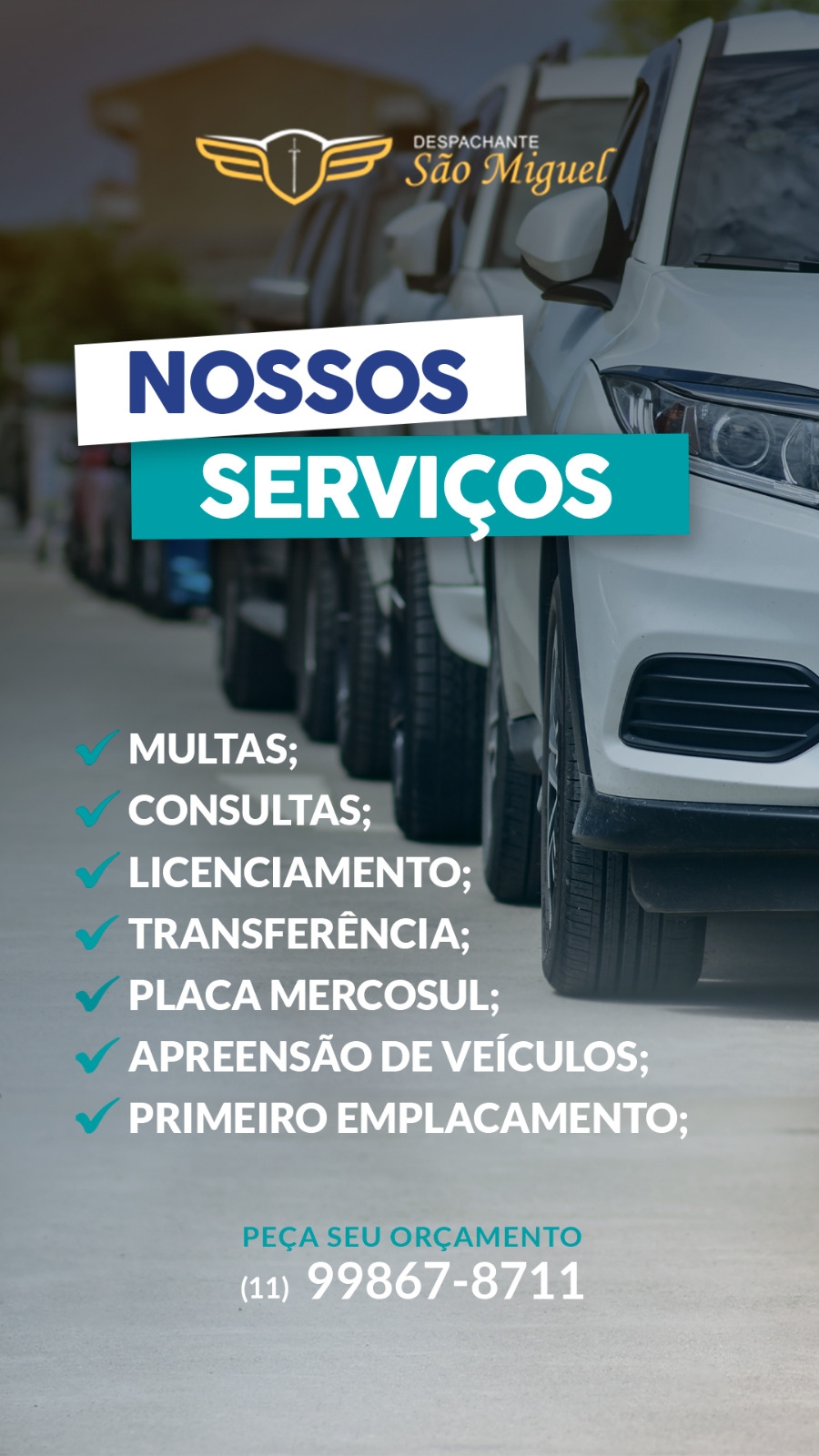 Multas, consultas, licenciamento, transferência, placa mercosul, apreensão de veículos, primeiro emplacamento